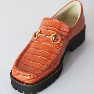 Women's Orange Loafers